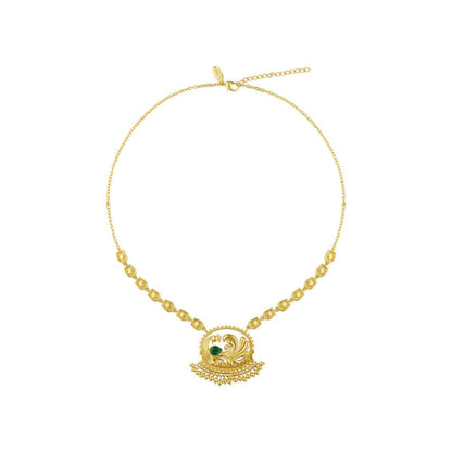 ZARIIN Peacock Enigma Pendant Necklace