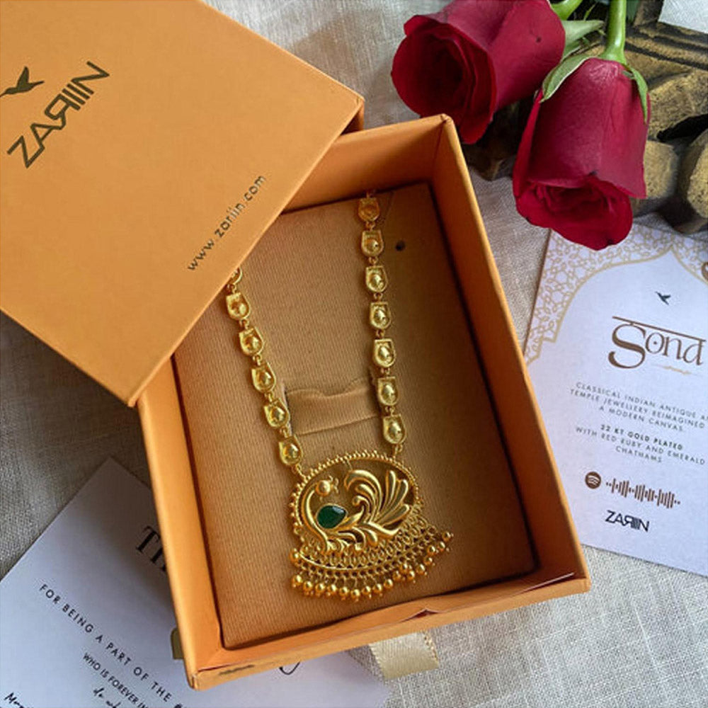 ZARIIN Peacock Enigma Pendant Necklace