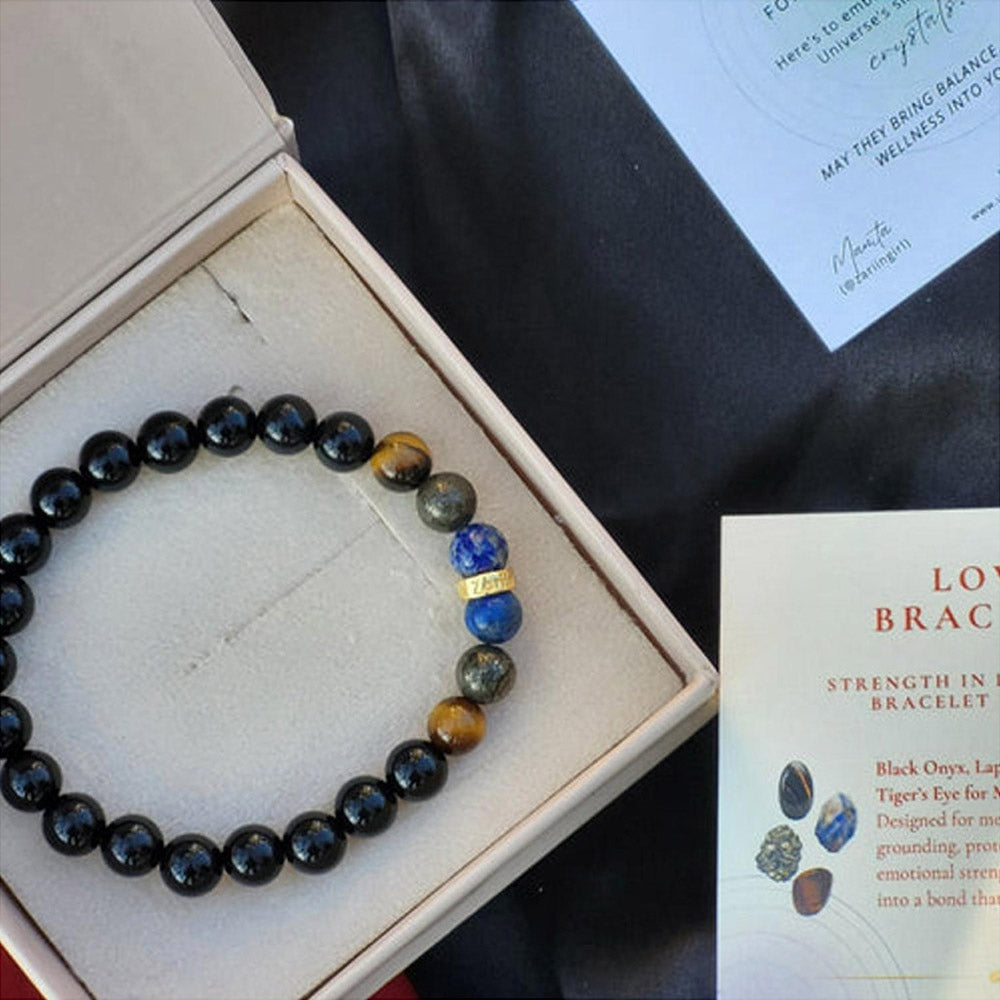 ZARIIN Strength In Love Beaded Bracelet For Men