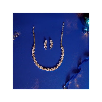 Zevar By Geeta Edna Necklace With Pair Of Earring