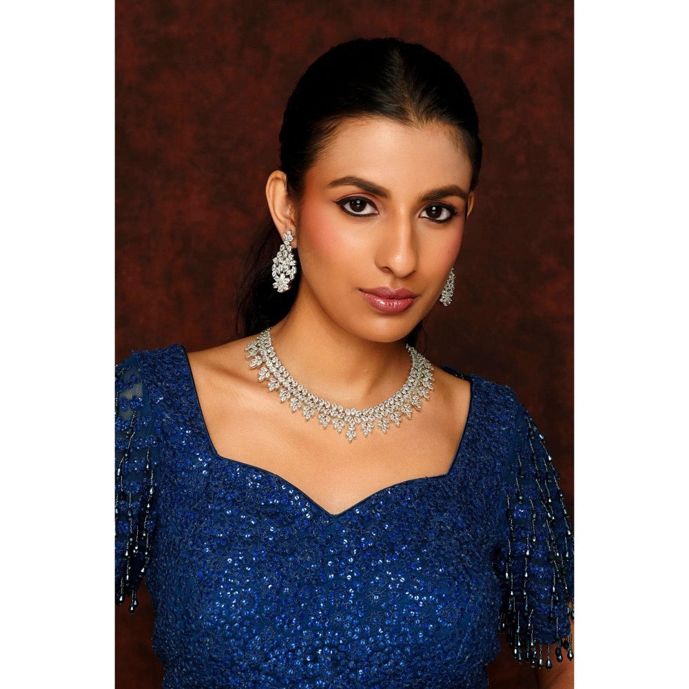 Zevar By Geeta Sajeeli Necklace With Pair Of Earring