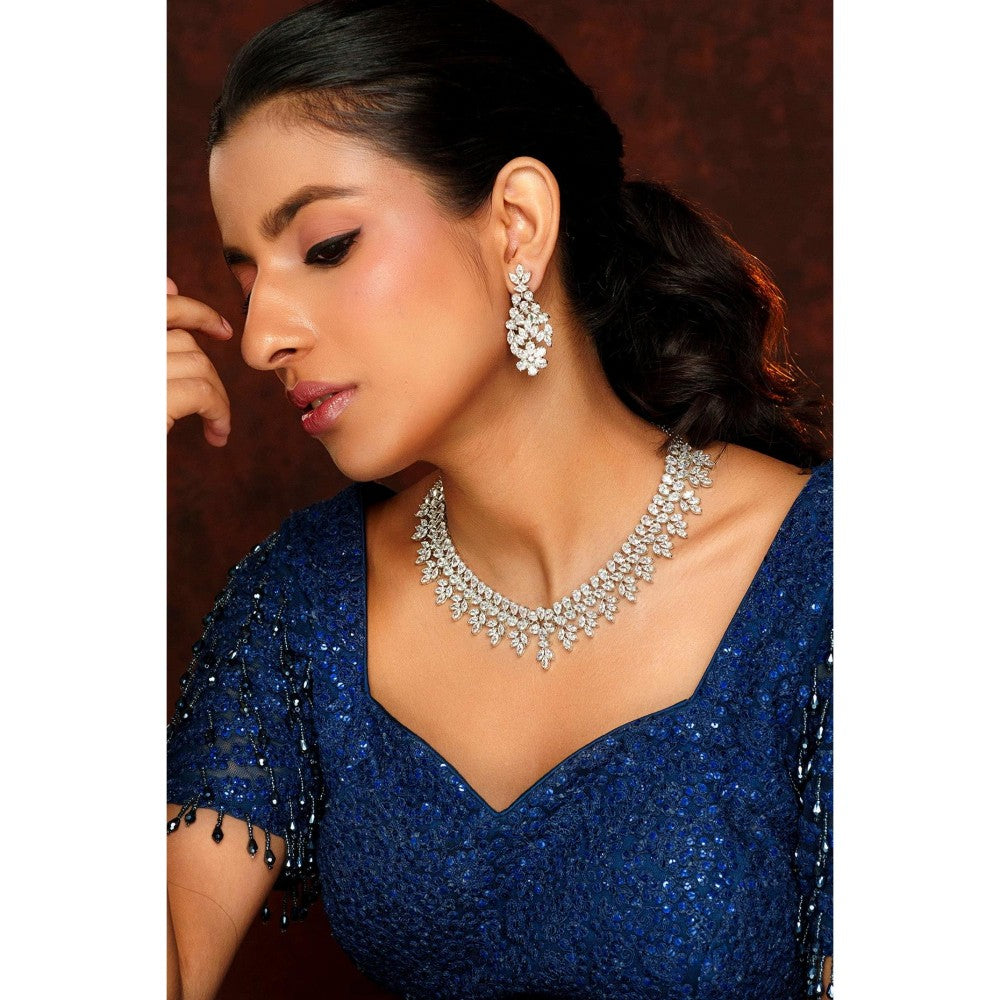 Zevar By Geeta Sajeeli Necklace With Pair Of Earring