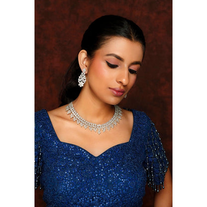 Zevar By Geeta Sajeeli Necklace With Pair Of Earring