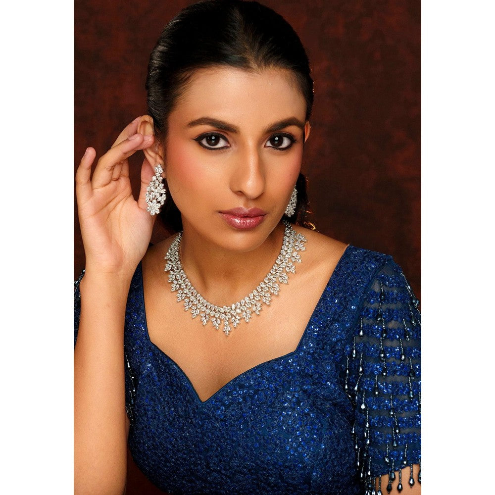 Zevar By Geeta Sajeeli Necklace With Pair Of Earring
