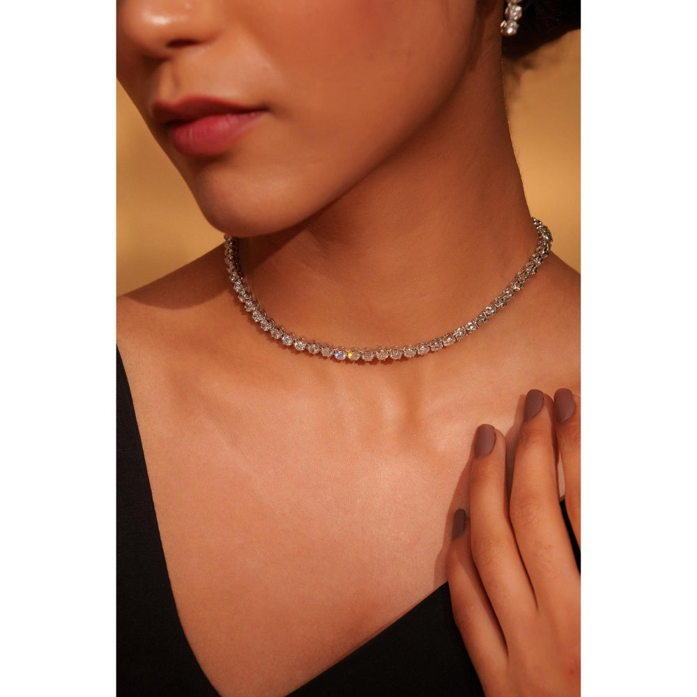 Zevar By Geeta Yahvi Necklace With Pair Of Earring