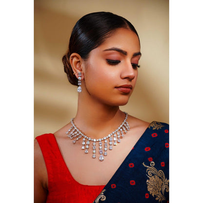 Zevar By Geeta Rashmi Necklace With Pair Of Earring