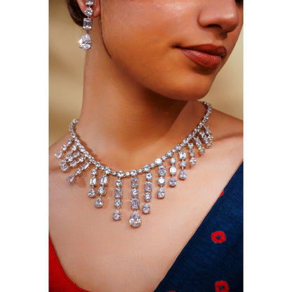 Zevar By Geeta Rashmi Necklace With Pair Of Earring