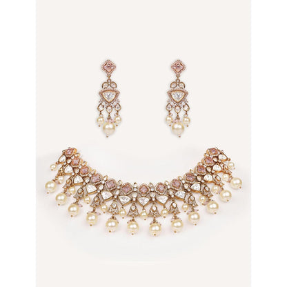 Zevar By Geeta Reya Polka Necklace With Pair Of Earring