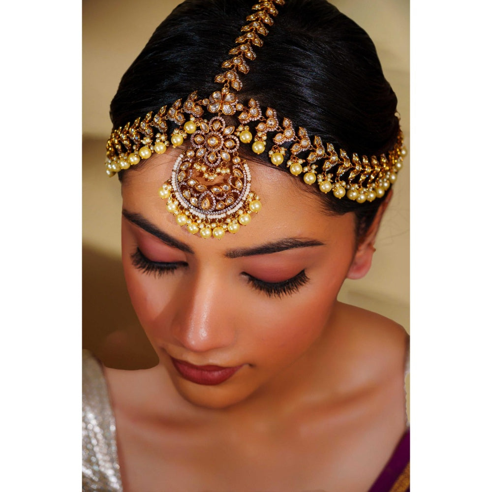 Zevar By Geeta Gold Fakia Polki Matha Patti