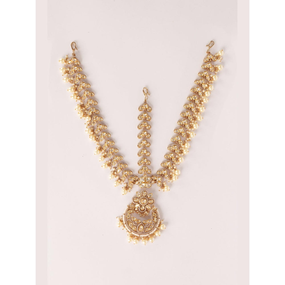 Zevar By Geeta Gold Fakia Polki Matha Patti