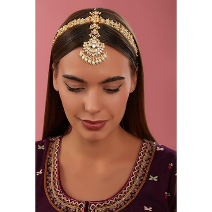 Zevar By Geeta Gold Sita Lotus Matha Patti