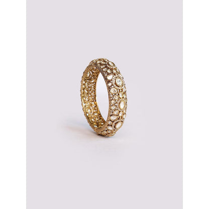 Zevar By Geeta Gold Umrao Moissanite Bangles