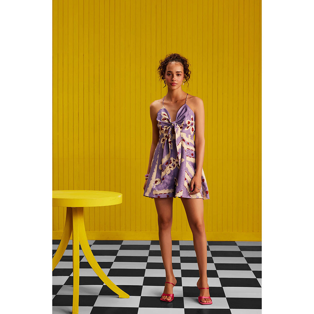 Zip by Payal & Zinal Hearts Unlocked Lavender Lush Playsuit