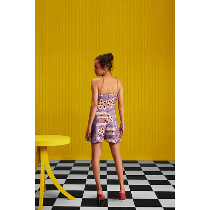Zip by Payal & Zinal Hearts Unlocked Lavender Lush Playsuit