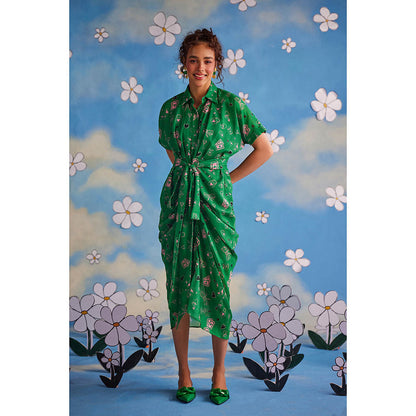 Zip by Payal & Zinal Hearts Unlocked Sweet Pea Midi Dress