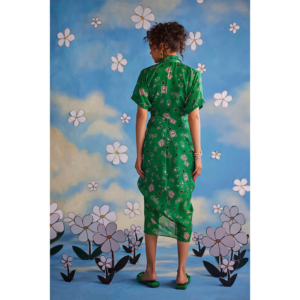 Zip by Payal & Zinal Hearts Unlocked Sweet Pea Midi Dress