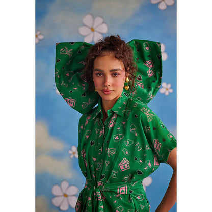 Zip by Payal & Zinal Hearts Unlocked Sweet Pea Midi Dress