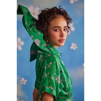 Zip by Payal & Zinal Hearts Unlocked Sweet Pea Midi Dress