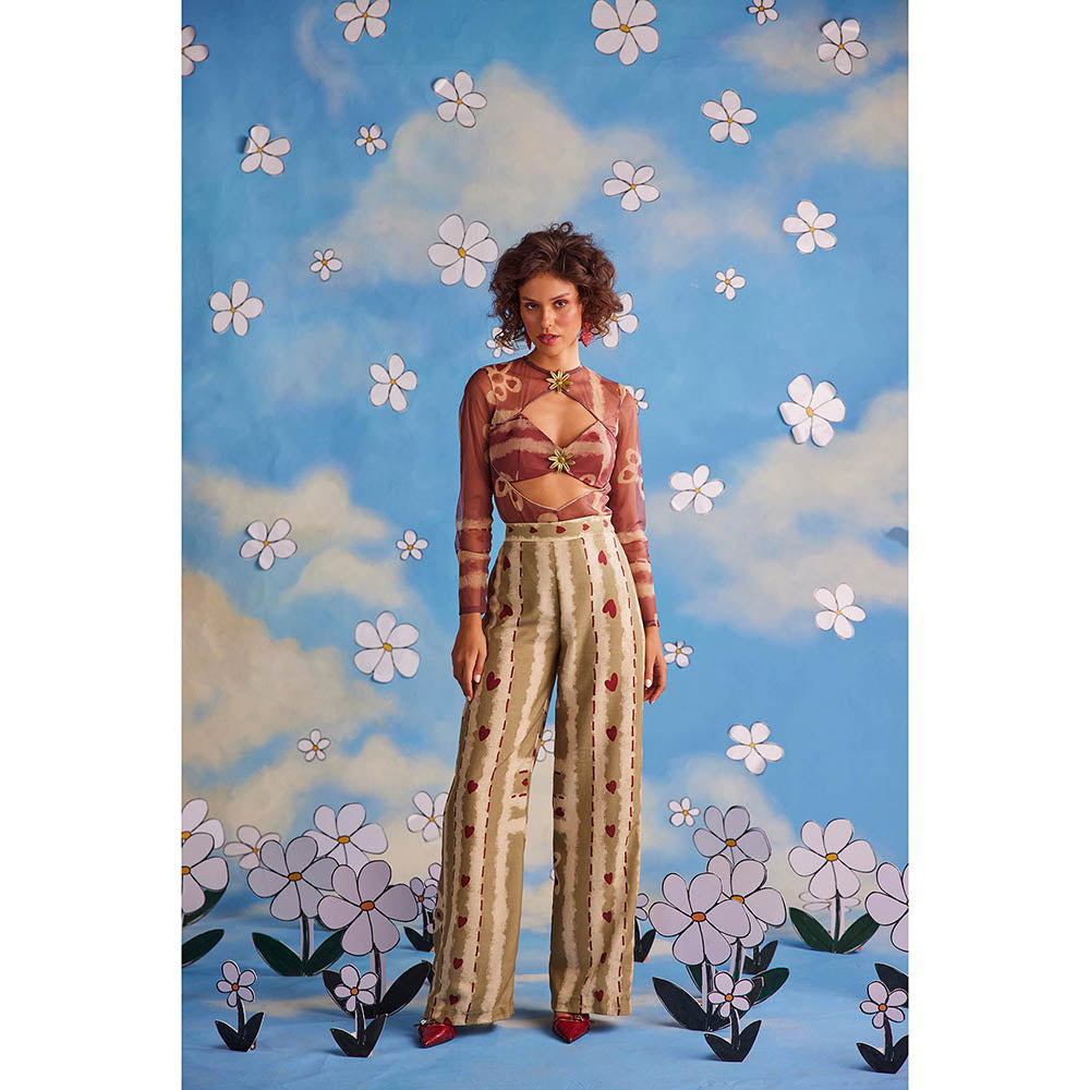 Zip by Payal & Zinal Hearts Unlocked Blushing Hearts Top and Pant (Set of 2)