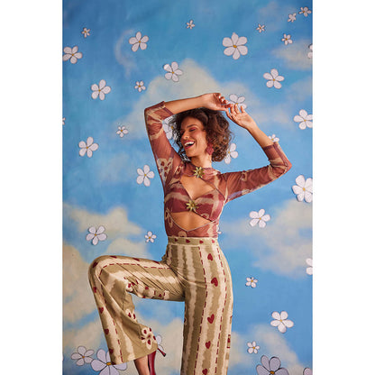 Zip by Payal & Zinal Hearts Unlocked Blushing Hearts Top and Pant (Set of 2)