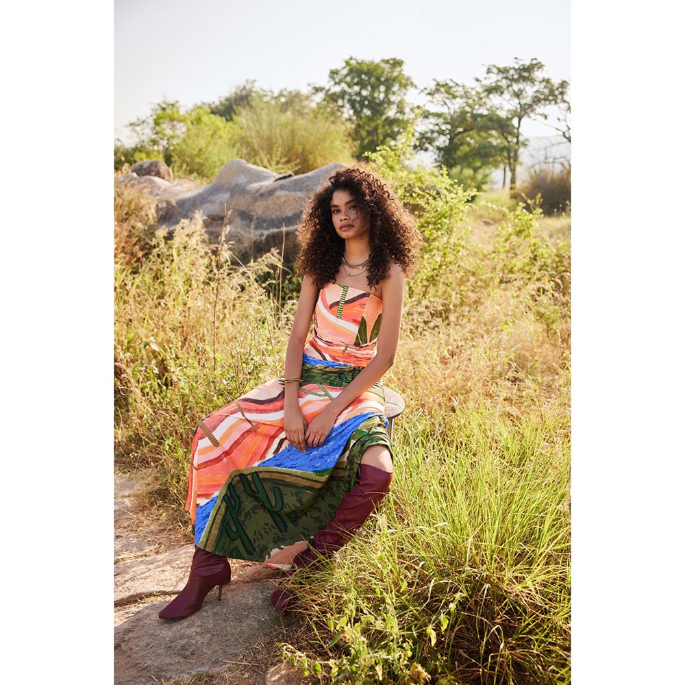 Zip by Payal & Zinal Dreamy Dunes Multi-Color Dress