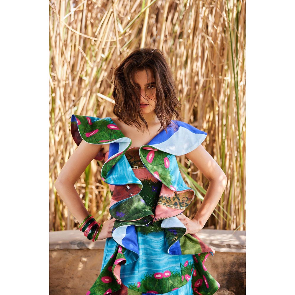 Zip by Payal & Zinal Sugar & Sky Multi-Color Dress