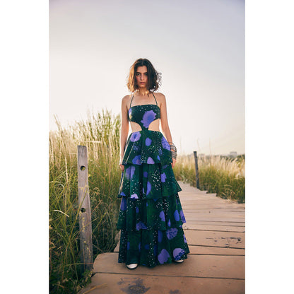 Zip by Payal & Zinal Pansy Fancy Green Dress