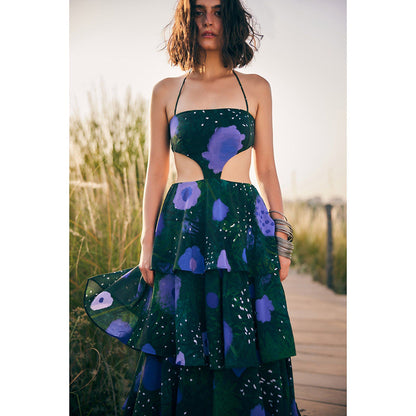 Zip by Payal & Zinal Pansy Fancy Green Dress