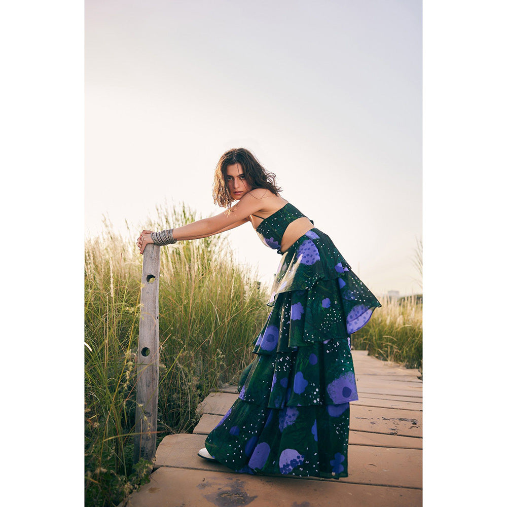 Zip by Payal & Zinal Pansy Fancy Green Dress