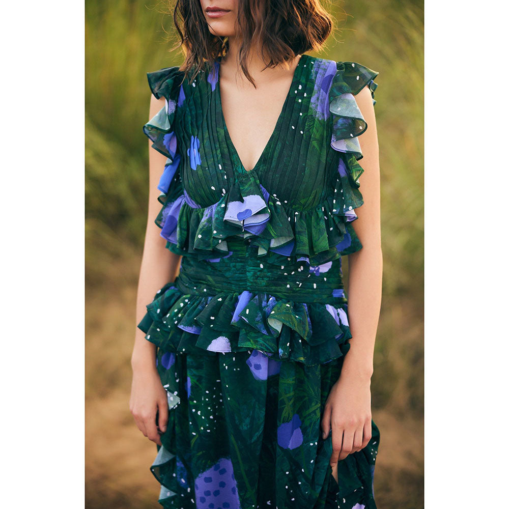 Zip by Payal & Zinal Daisy Dreams Green Dress