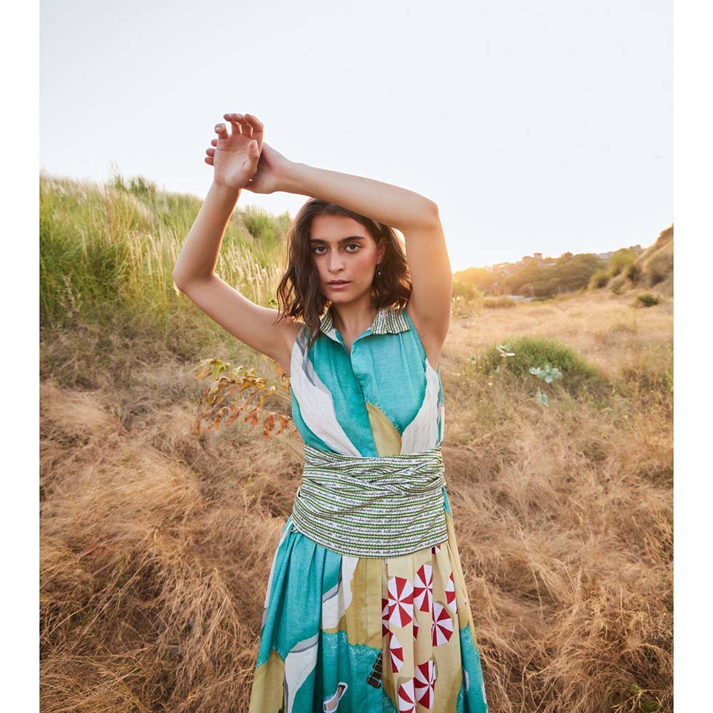 Zip by Payal & Zinal Mermaid's Whisper Multi-Color Dress