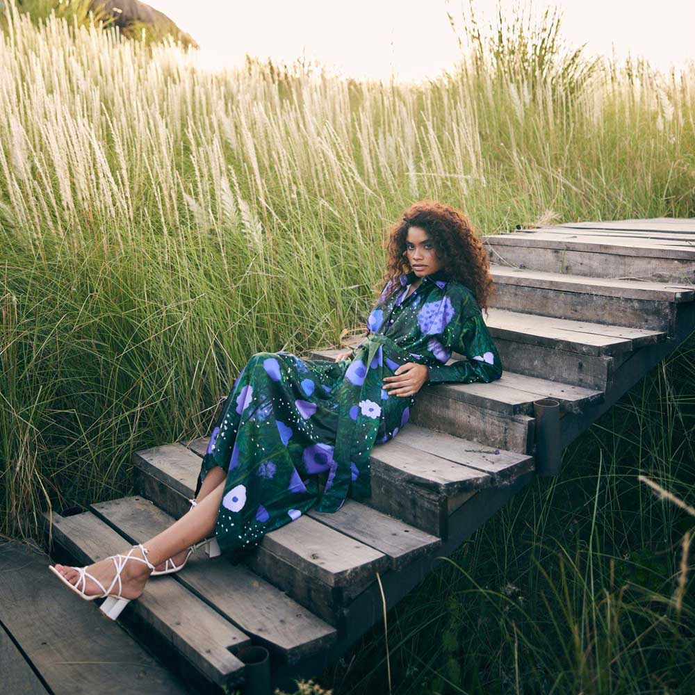 Zip by Payal & Zinal Garden Gala Green Co-Ord (Set of 2)