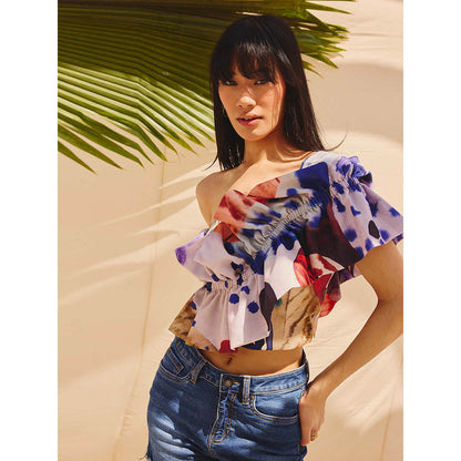 Zip by Payal & Zinal Color Splash Crop Top