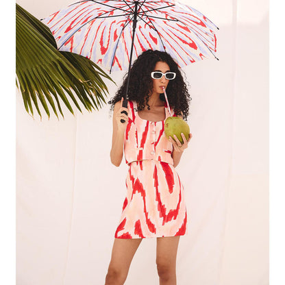 Zip by Payal & Zinal Sunset Strokes Printed Vest Top and Skirt (Set of 2)