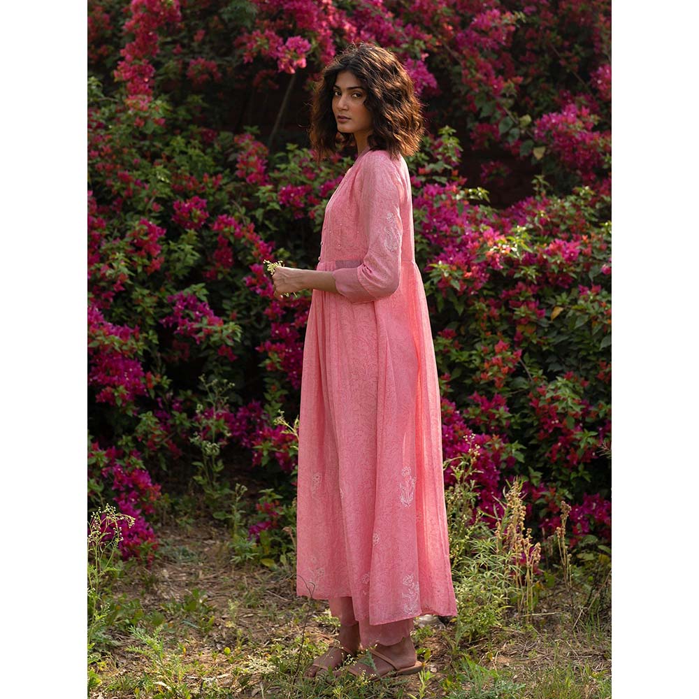 Zoon A Pink Printed Kurta and Pant (Set of 2)