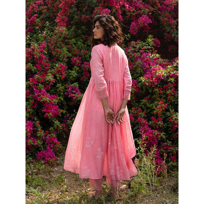 Zoon A Pink Printed Kurta and Pant (Set of 2)