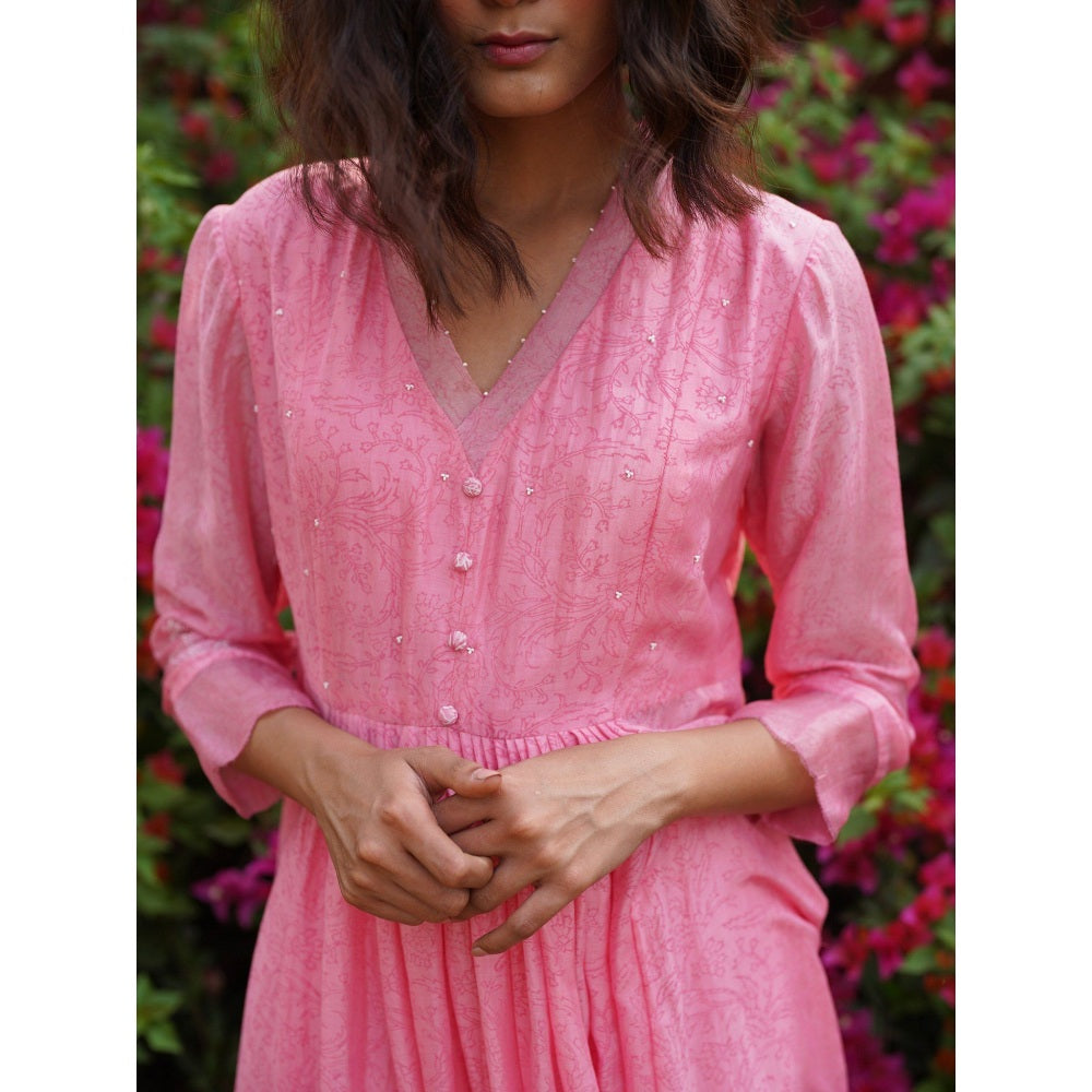 Zoon A Pink Printed Kurta and Pant (Set of 2)