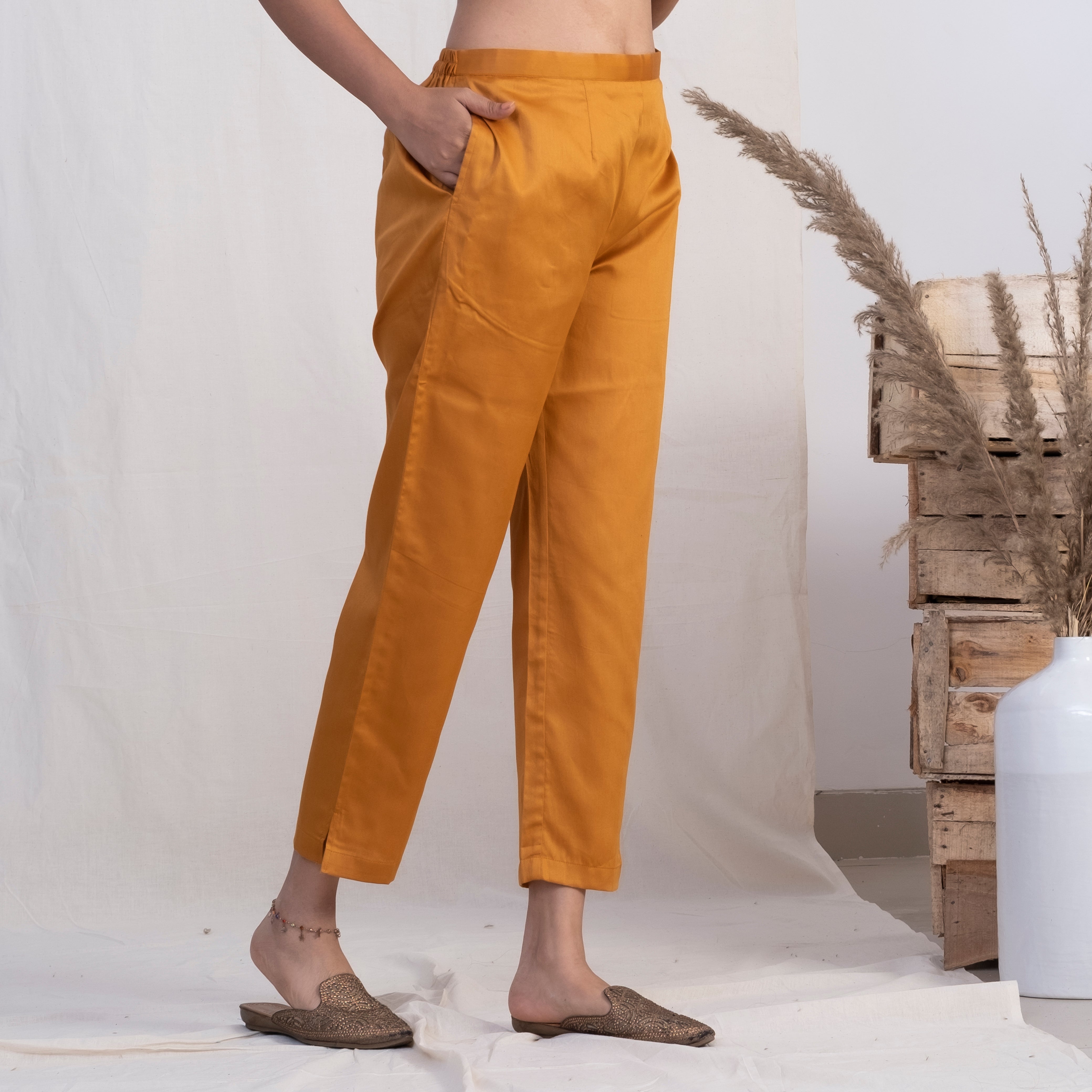 Gold hotsell cigarette pants