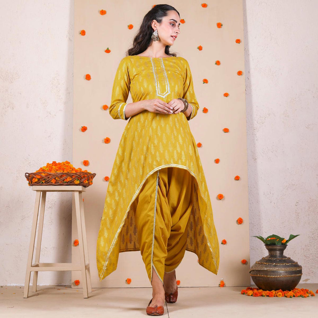 Dhoti salwar with long on sale kurti