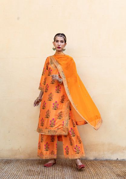 Esha Deol In Mehreen Orange Set