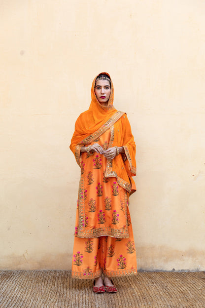 Esha Deol In Mehreen Orange Set