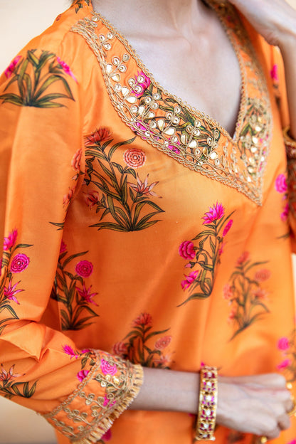 Esha Deol In Mehreen Orange Set
