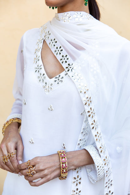 Hoor Ivory Sharara Set