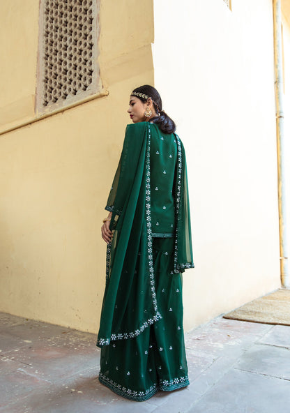 Hoor Green Sharara Set