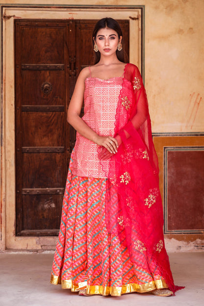 Devaki Pink Lehenga Set