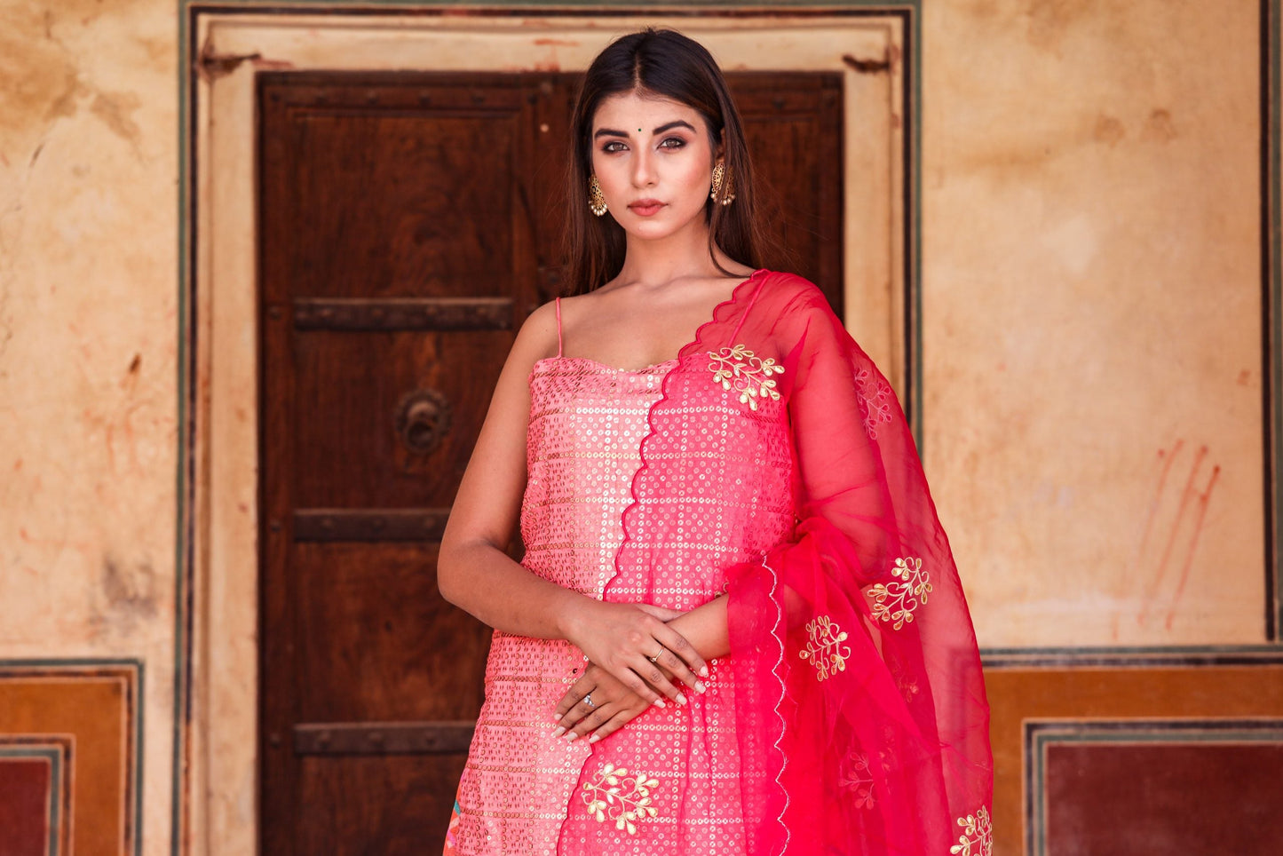 Devaki Pink Lehenga Set