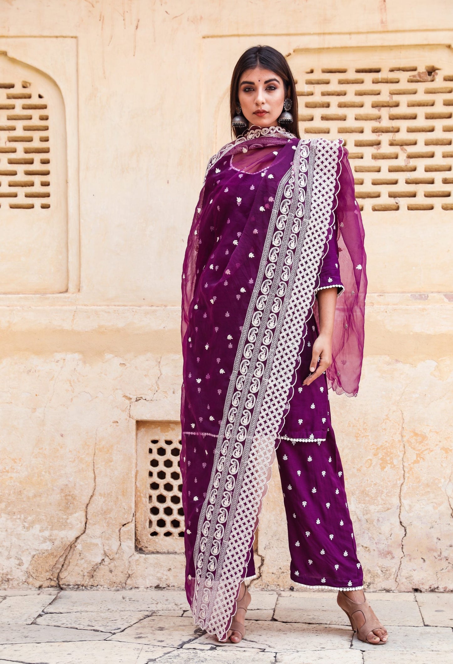 Hairat Purple Straight Set