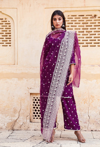 Hairat Purple Straight Set