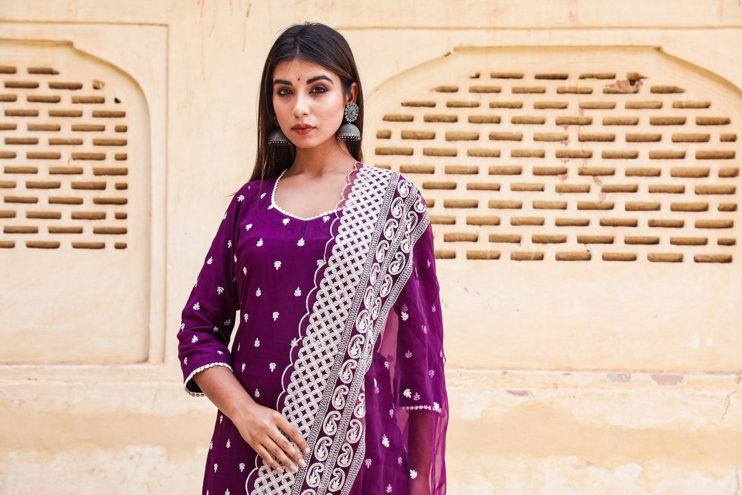 Hairat Purple Straight Set
