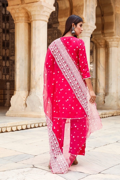 Hairat Pink Straight Set